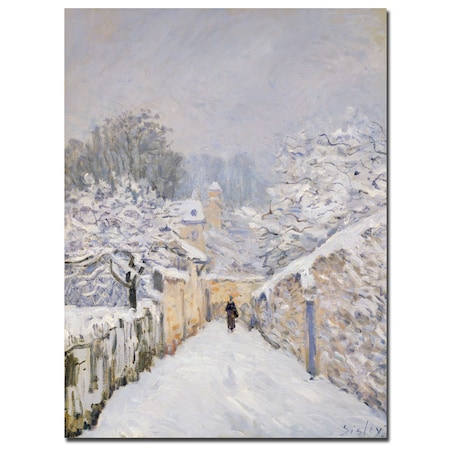 Alfred Sisley 'Snow At Louveciennes 1878' Canvas Art,35x47